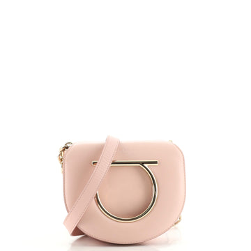 Salvatore Ferragamo Vela Flap Crossbody Bag Leather Medium