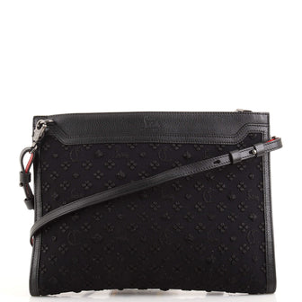Christian Louboutin Skypouch Crossbody Studded Fabric