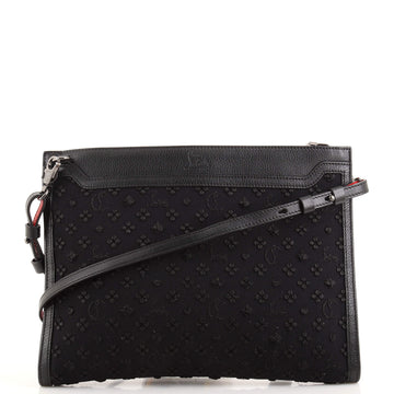 Christian Louboutin Skypouch Crossbody Studded Fabric