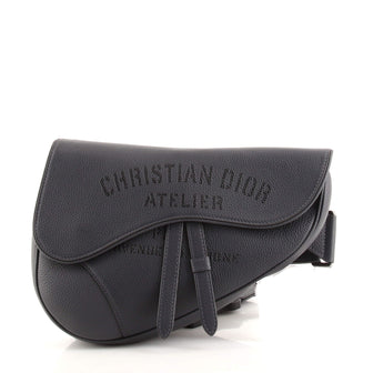 Christian Dior Saddle Crossbody Bag Atelier Signature Printed Leather