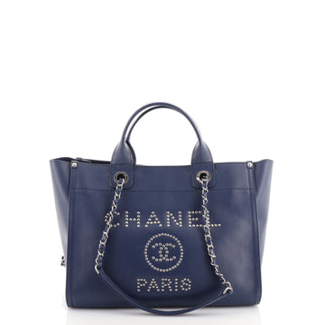 Chanel Deauville Tote Studded Caviar Small