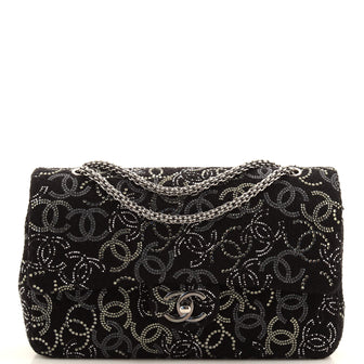 Chanel Paris-Shanghai Pudong Flap Bag Strass Embellished Tweed Medium