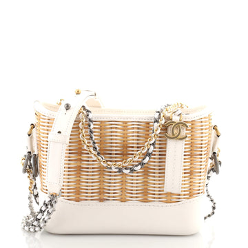 Chanel Gabrielle Hobo Rattan and Calfskin Small