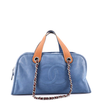 Chanel In the Mix Timeless Bowler Bag Iridescent Calfskin and Quilted Glazed Calfskin Large