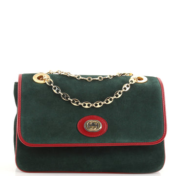 Gucci Marina Chain Flap Bag Suede Small