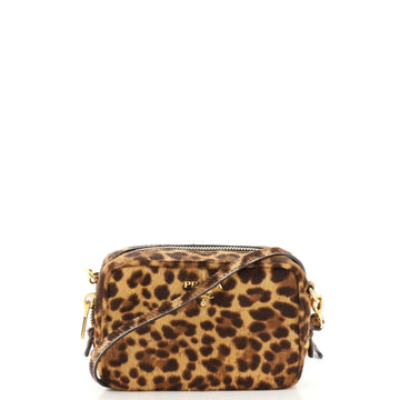 Prada Camera Shoulder Bag Printed Calf Hair Small