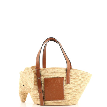 Loewe Elephant Basket Tote Raffia Small