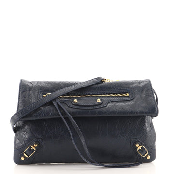 Balenciaga Classic Studs Envelope Strap Clutch Leather Mini
