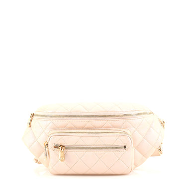 Chanel All About Waist Bag Quilted Iridescent Calfskin Small