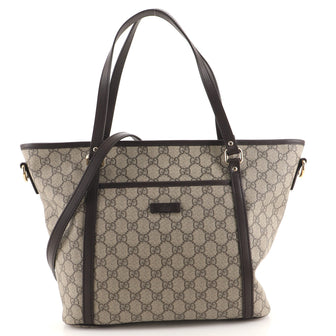 Gucci Front Pocket Convertible Tote GG Coated Canvas Medium
