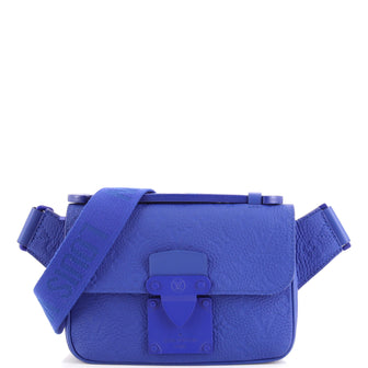 Louis Vuitton S Lock Sling Bag Monogram Taurillon Leather Blue