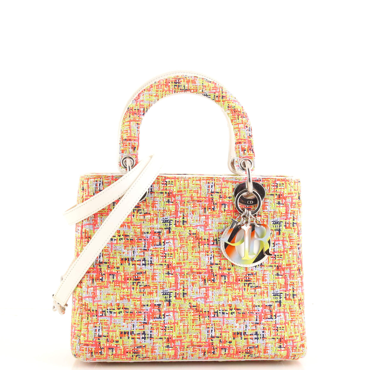 Christian Dior Lady Dior Bag Tweed Medium Green 1761838