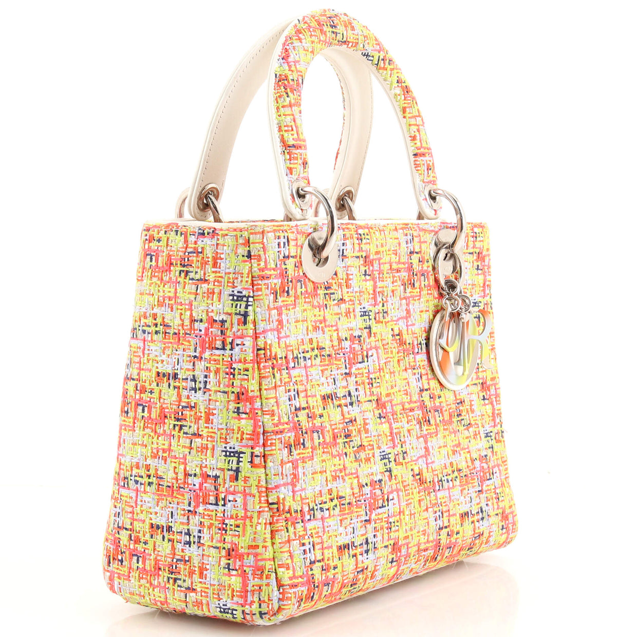 Christian Dior Lady Dior Bag Tweed Medium Green 1761838