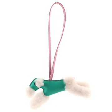 Hermes Budy Bag Charm Shearling and Leather