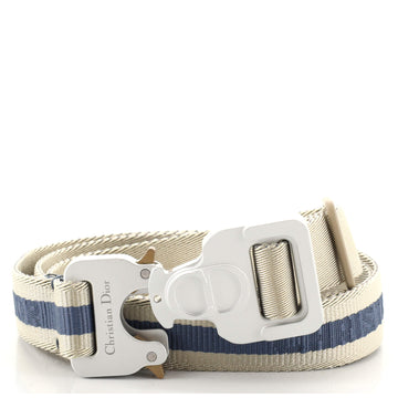 Christian Dior CD Buckle Belt Canvas Thin
