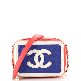 Chanel Filigree Vanity Clutch with Chain Quilted Caviar Mini