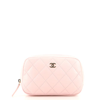 Chanel Curvy Cosmetic Pouch Quilted Caviar Small
