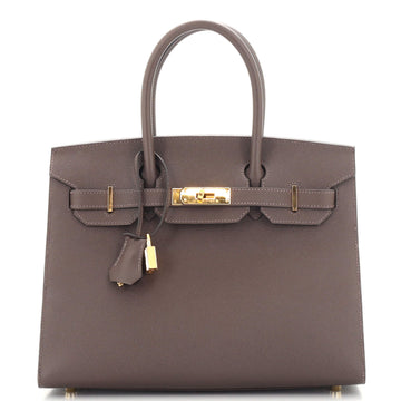 Hermes Birkin Sellier Bag Brown Epsom with Gold Hardware 30