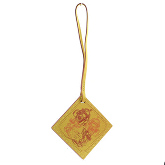 Hermes Carre Bag Charm Printed Leather Nano