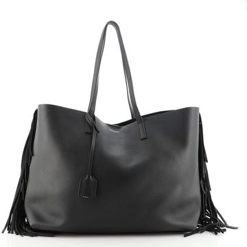 Saint Laurent Fringe Shopper Tote Leather Large