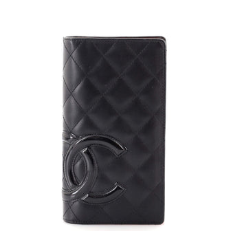 Chanel Cambon Bifold Wallet Quilted Lambskin Long