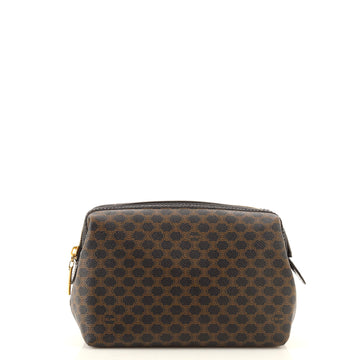 Celine Vintage Toiletry Pouch Macadam Coated Canvas Medium