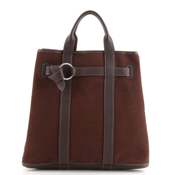 Hermes Petite Saint Hul Tote Toile and Leather MM