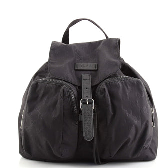 Gucci Double Pocket Backpack GG Nylon