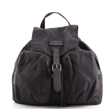 Gucci Double Pocket Backpack GG Nylon