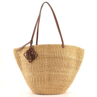 Loewe Paula's Ibiza Shell Basket Bag Woven Raffia Medium
