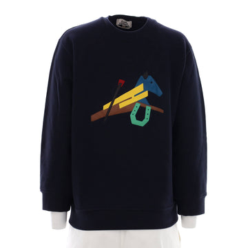 Hermes Puzzle Equestre Crewneck Sweater Cotton