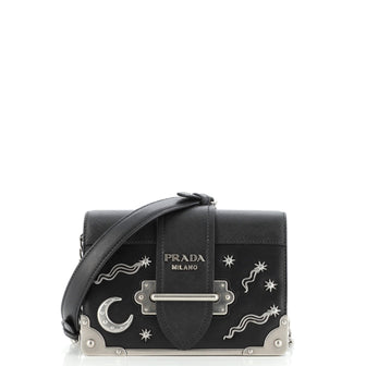 Prada Cahier Crossbody Bag Embellished Leather Small