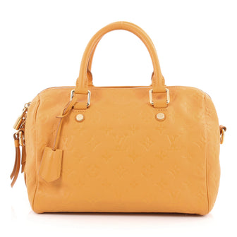 Louis Vuitton Speedy Bandouliere Bag Monogram Empreinte Leather 25 Orange