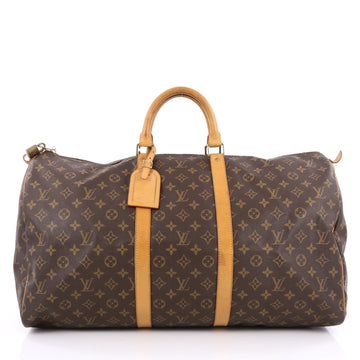 Louis Vuitton Keepall Bag Monogram Canvas 55 Brown