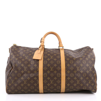Louis Vuitton Keepall Bag Monogram Canvas 55 Brown
