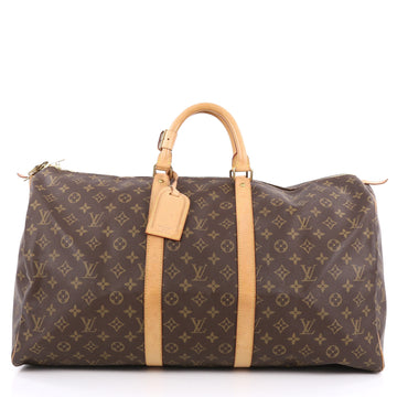 Louis Vuitton Keepall Bag Monogram Canvas 55 Brown