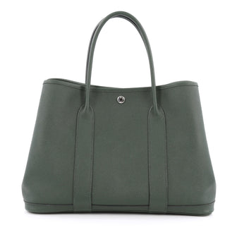 Hermes Garden Party Tote Leather 36 Green
