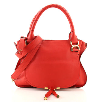 Chloe Marcie Nude Satchel	 Leather Medium