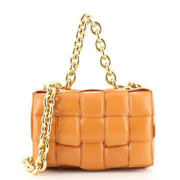 Bottega Veneta Cassette Chain Crossbody Bag Padded Maxi Intrecciato Leather