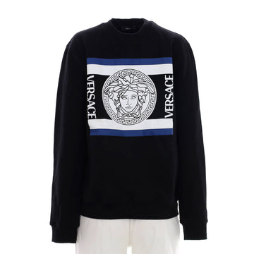 Versace Men's Logo Crewneck Sweater Cotton