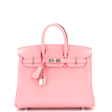 Hermes Birkin Handbag Pink Swift with Palladium Hardware 25