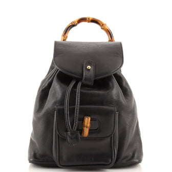 Gucci Vintage Bamboo Backpack Leather Mini