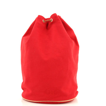 Hermes Polochon Mimile Drawstring Backpal Canvas