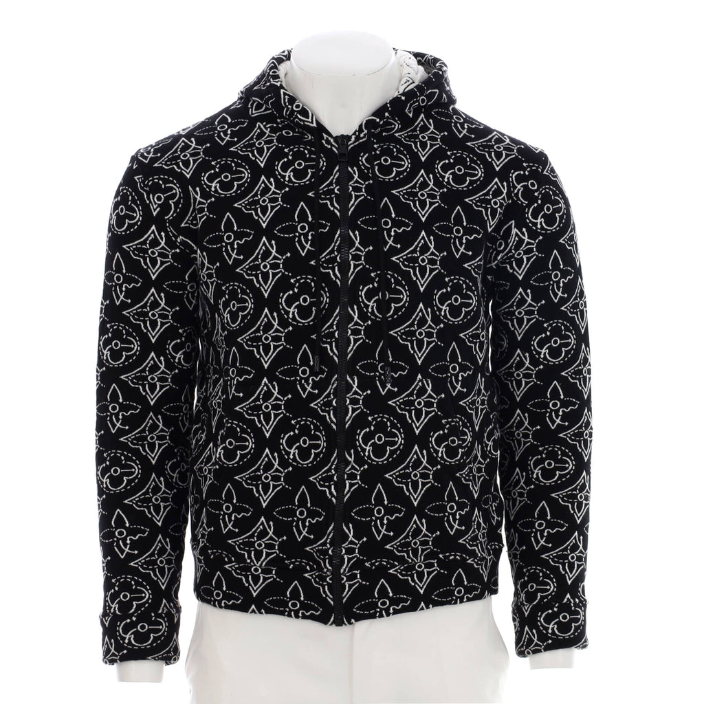 Louis Vuitton Men's LV x NBA Strategic Flower Hoodie Quilted Cotton Blend  Black 17644576