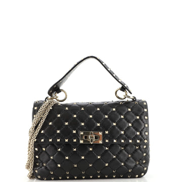 Valentino Garavani Rockstud Spike Flap Bag Quilted Leather Medium