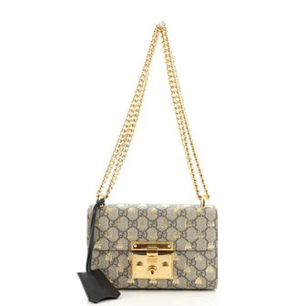 Gucci Padlock Shoulder Bag Printed GG Coated Canvas Small