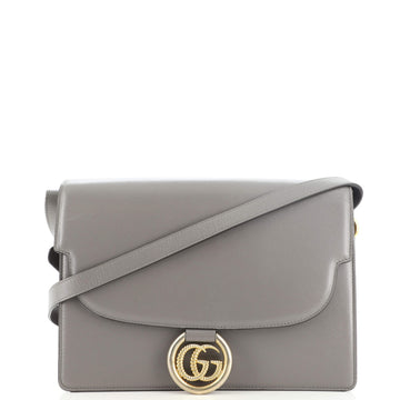 Gucci GG Ring Shoulder Bag Leather Medium