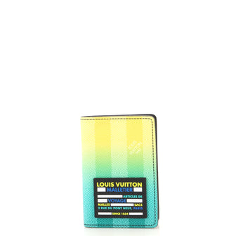 Louis Vuitton Pocket Organizer Damier Stripes Coated Canvas