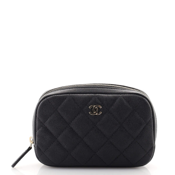 CHANEL Caviar Quilted Small CC Box Shopping Tote Black