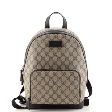 Gucci Zip Pocket Backpack GG Coated Canvas Small